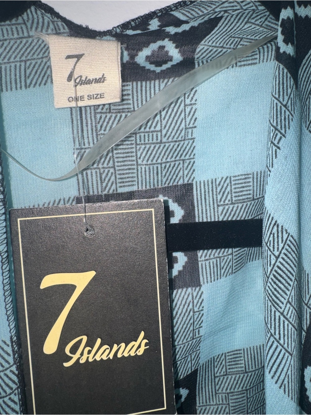 NWT 7 Islands Mixed Print Boho Kimono Cardigan One Size - Picture 2 of 5